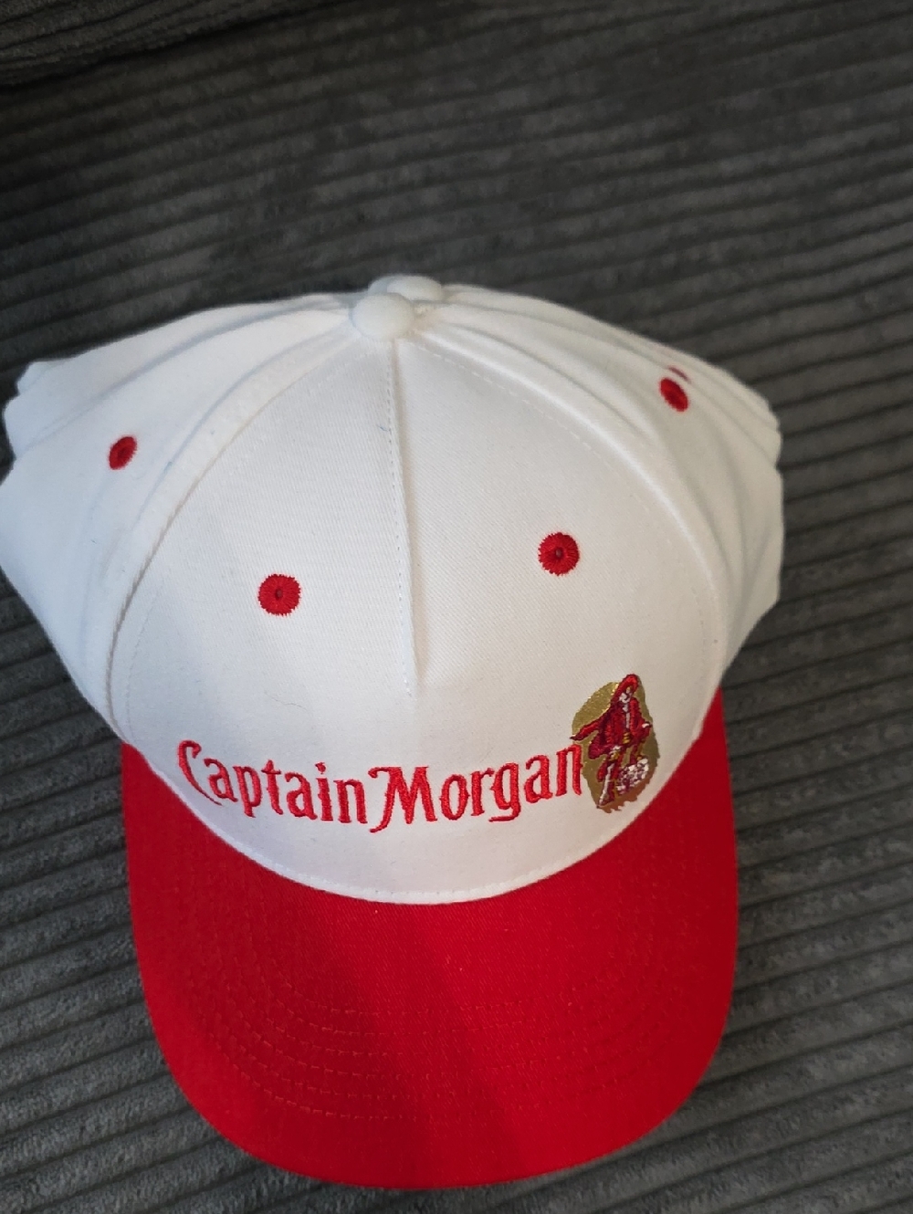 Captain Morgan White and Red Baseball Cap